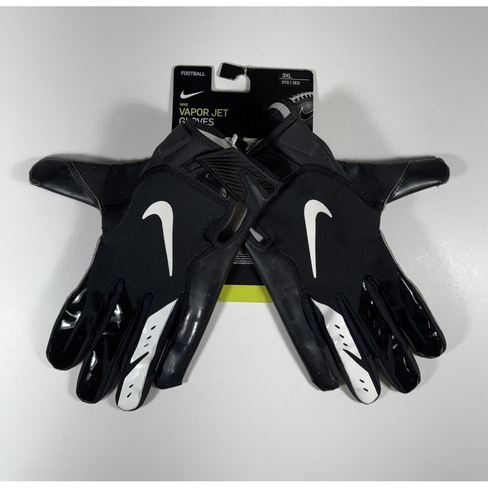 NIKE‎ Vapor Jet 3.0 NFL Receiver Football Gloves Black Sz 3XL *NEW* PFG011-091